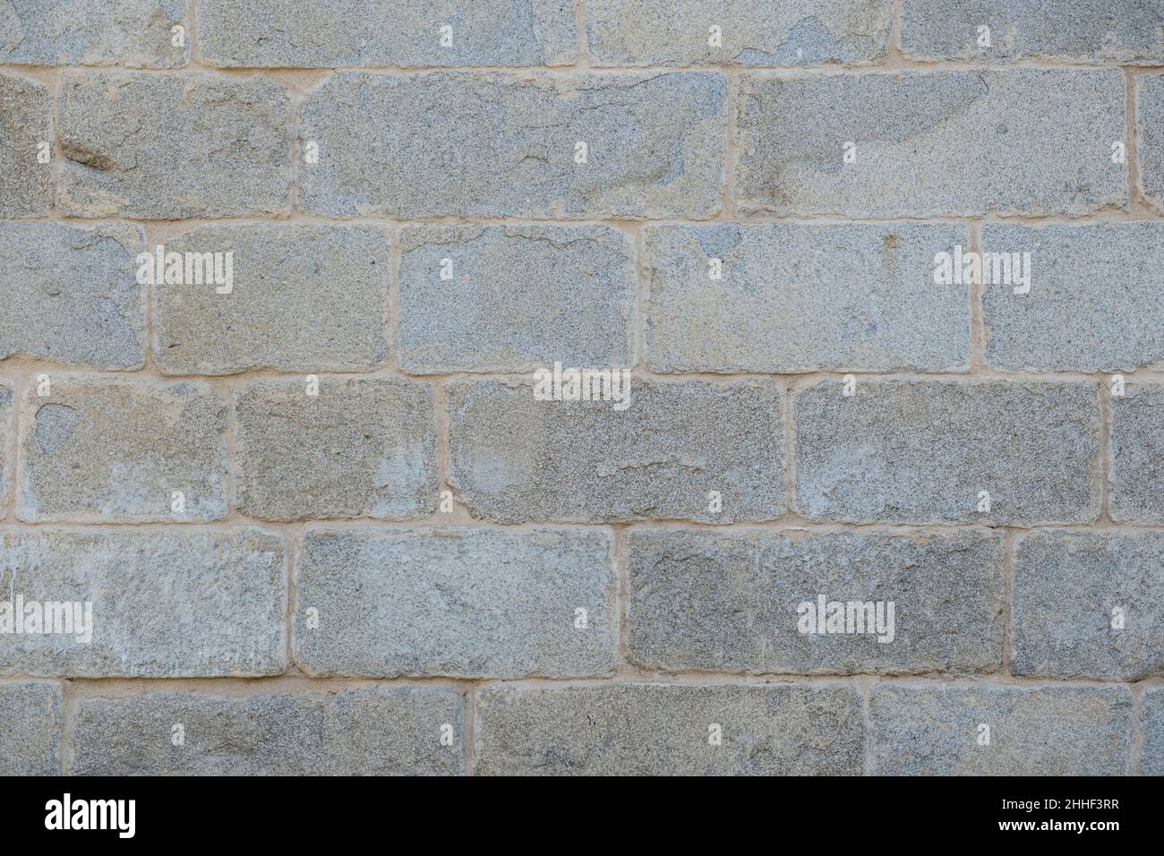 wall backdrop with rectangular stone blocks Stock Photo
