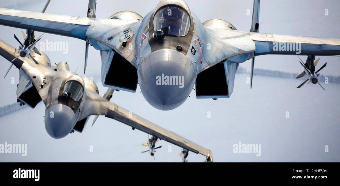SUKHOI Su-30  Russian jet fighters. Photo: Russian Defence Ministry Stock Photo