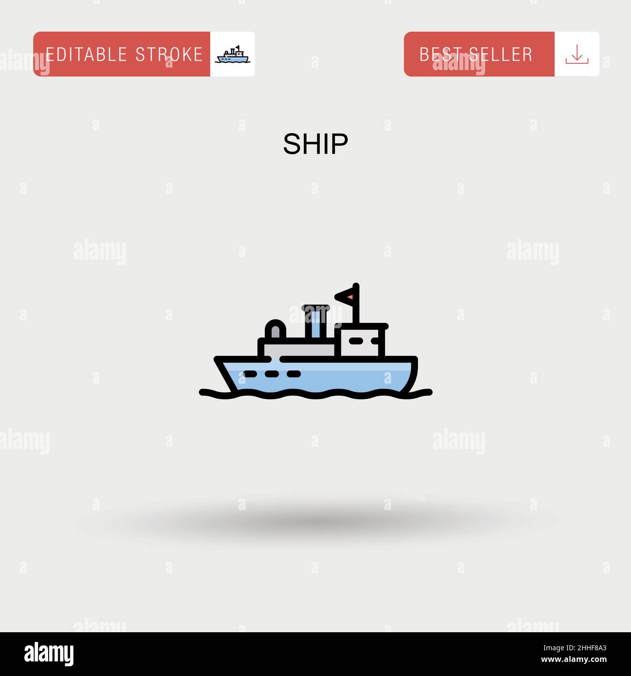 Ship Simple vector icon Stock Vector Image & Art - Alamy
