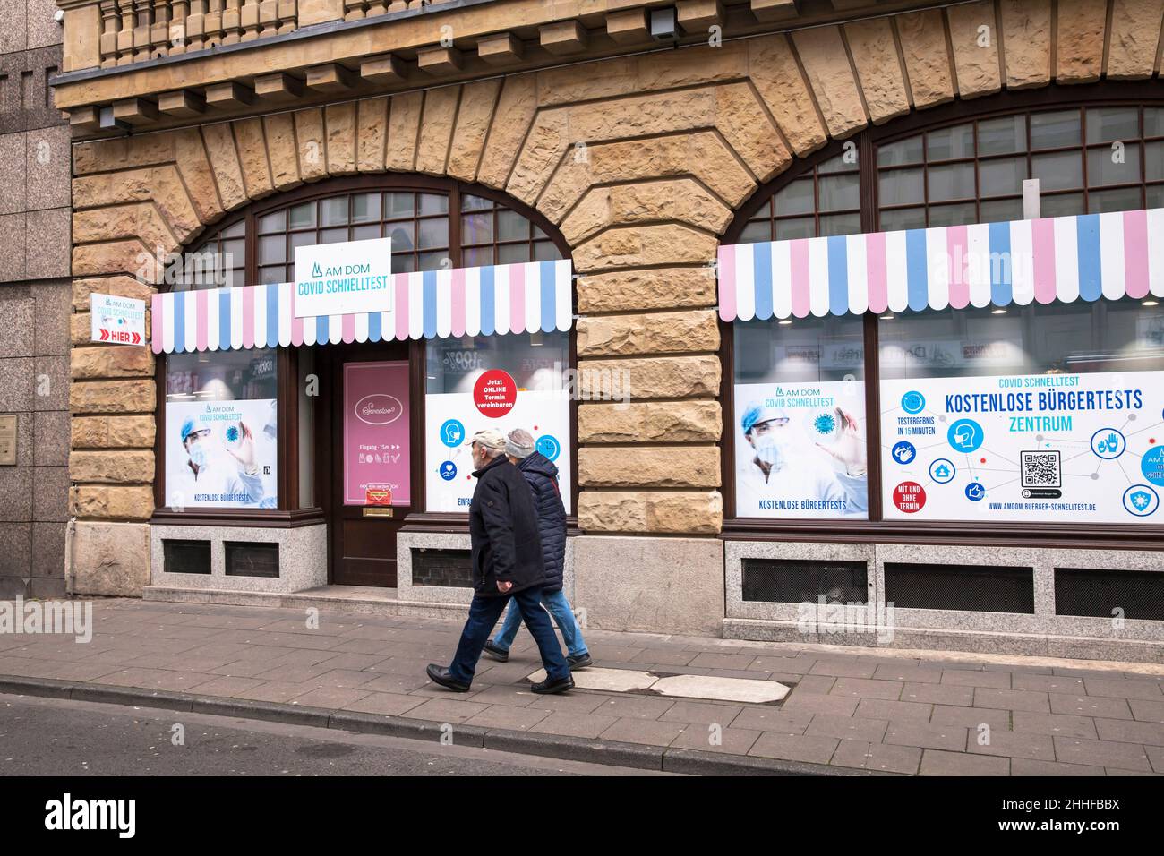 covid test center near the cathedral, Cologne, Germany. Covid