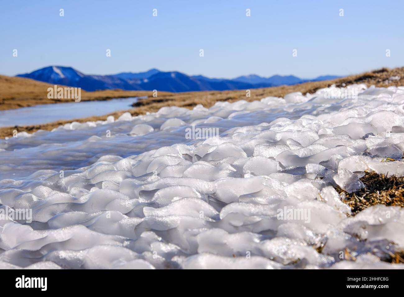 Ice formations in winter Stock Photo