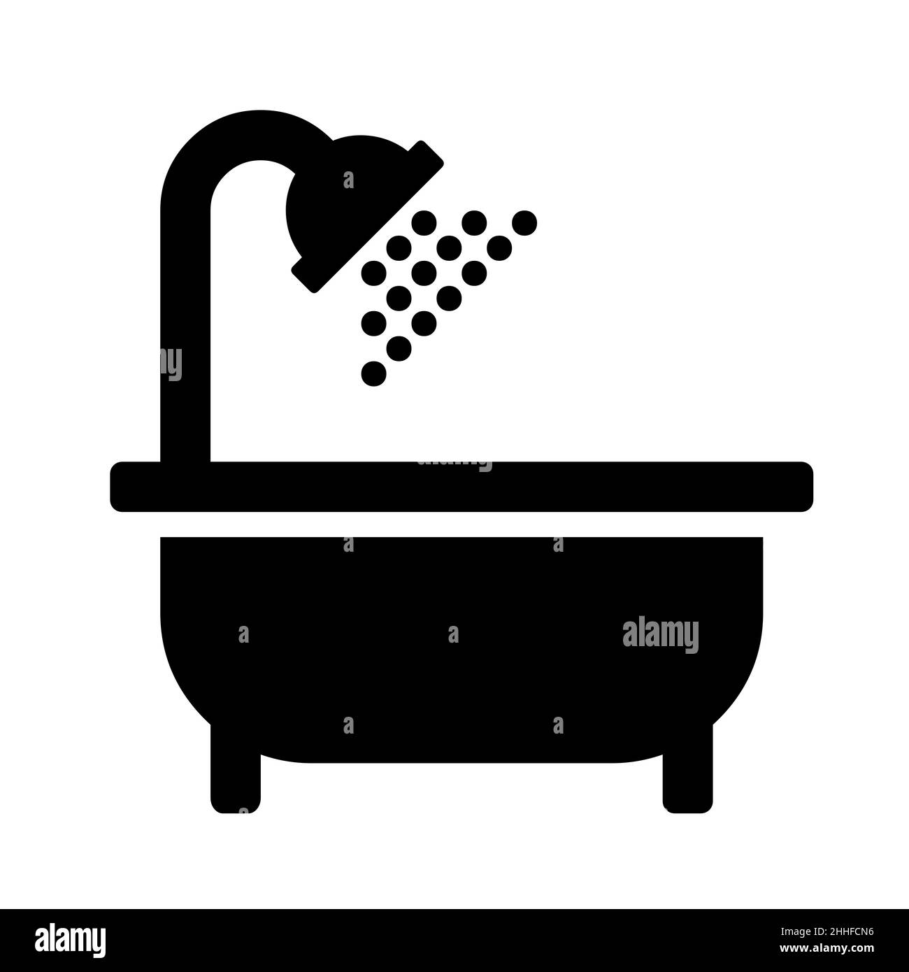 Bathtub symbol icon illustration Stock Photo