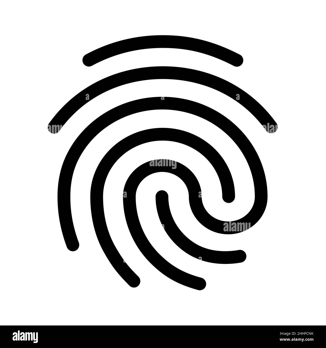 Fingerprint symbol icon illustration Stock Photo - Alamy