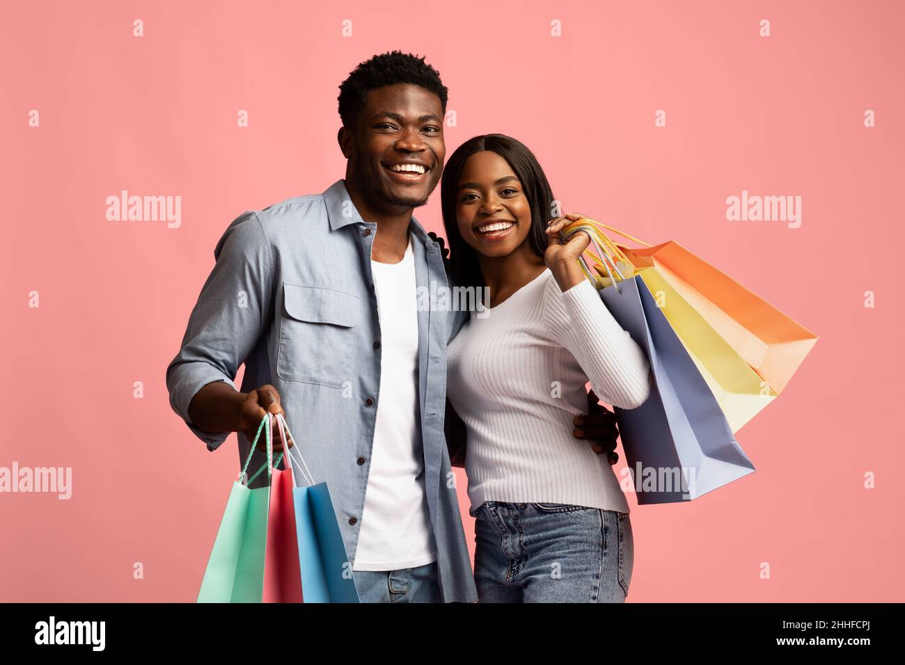 Happy african american lovers hi-res stock photography and images - Alamy