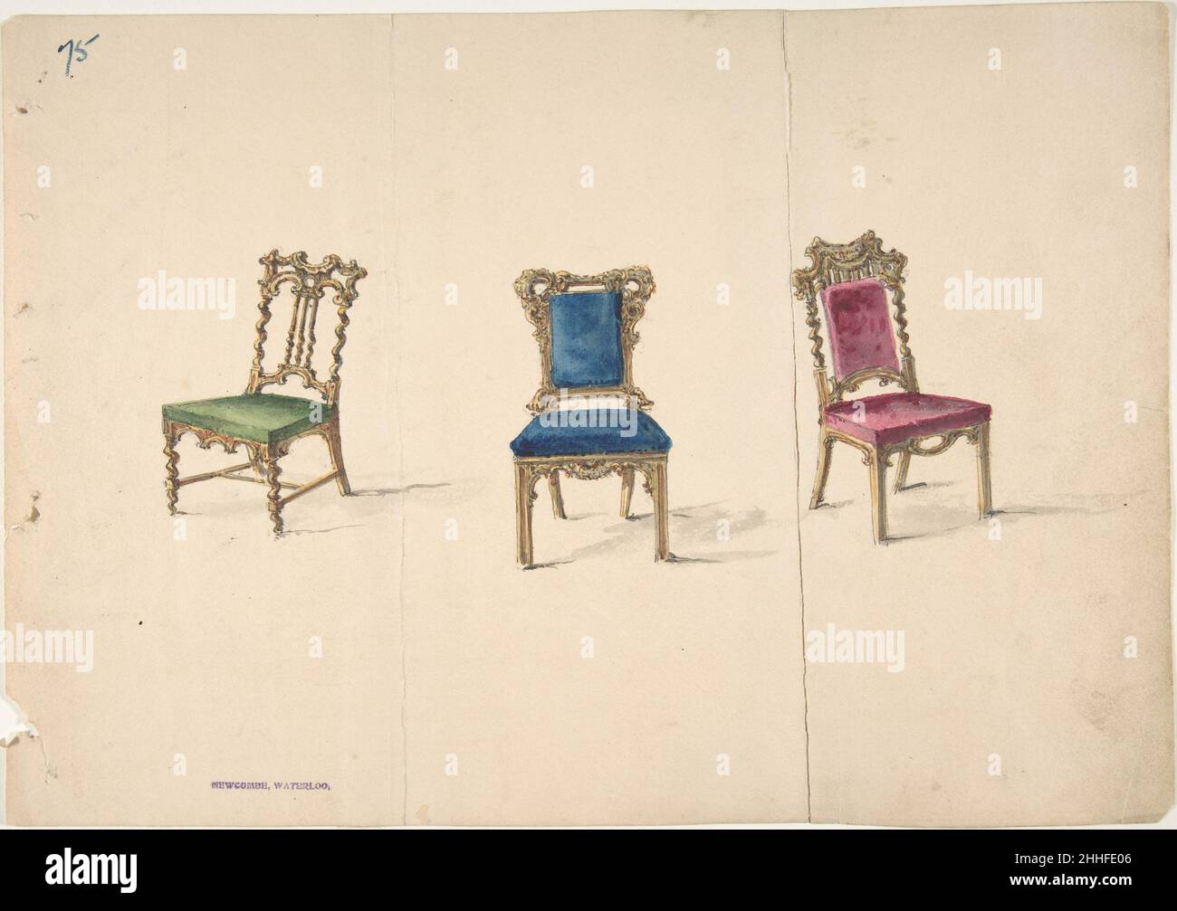 Designs for Three Chairs early 19th century Anonymous, British, 19th ...