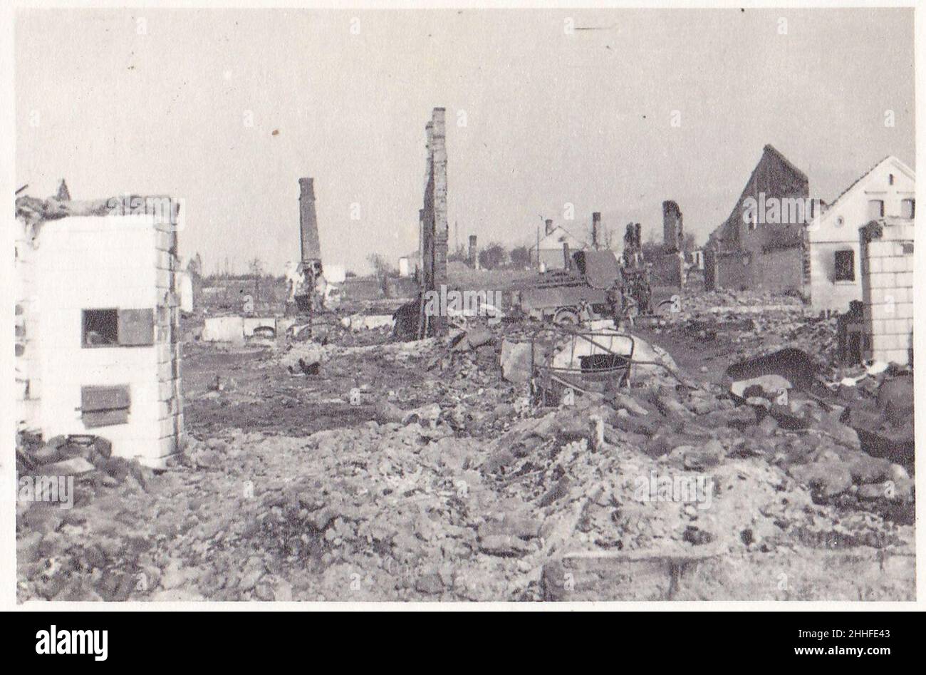 Stara Ruś - ruiny miejscowości (II wojna światowa). Stock Photo