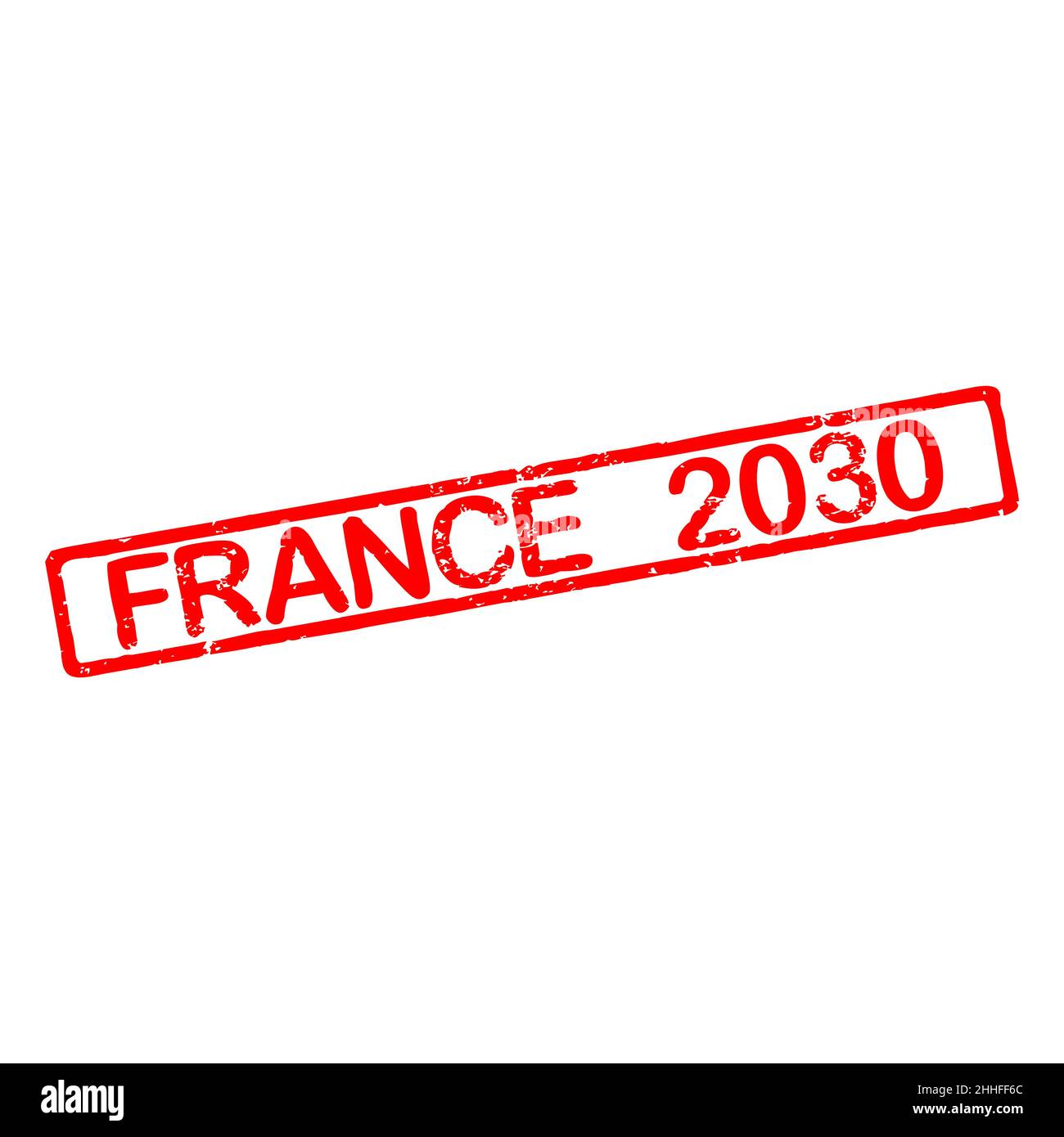 Rubber stamp with text France 2030 Stock Photo