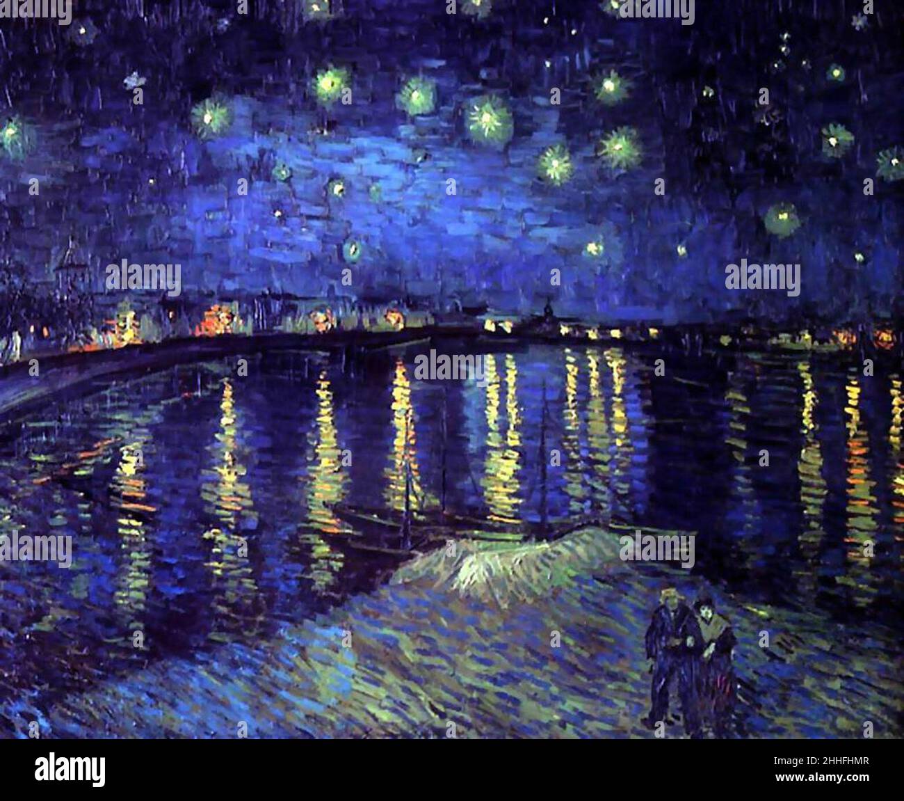 Starry night over the rhone by vincent van gogh hi-res stock
