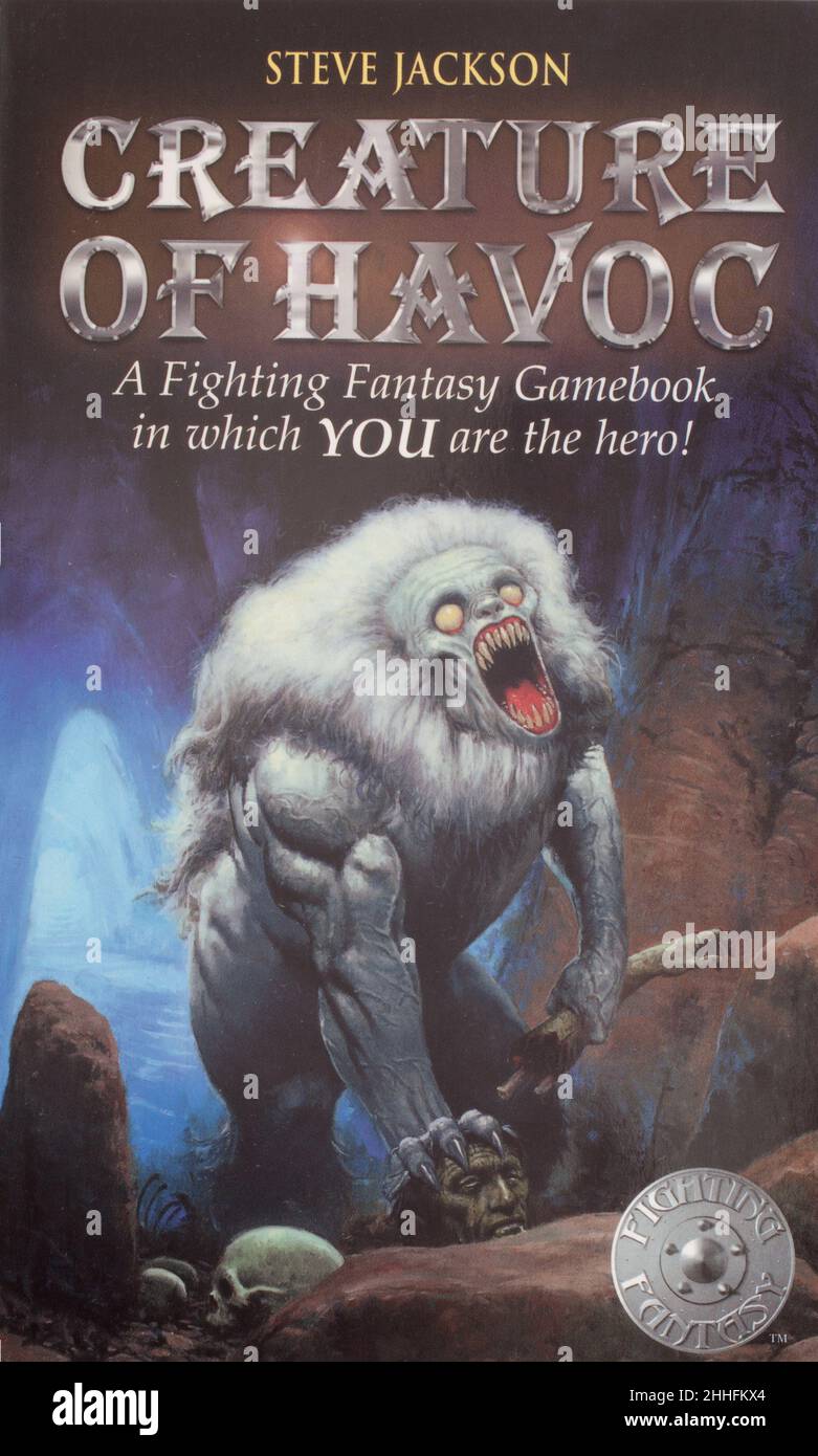 The Fighting Fantasy book, Creature of Havoc by Steve Jackson Stock Photo