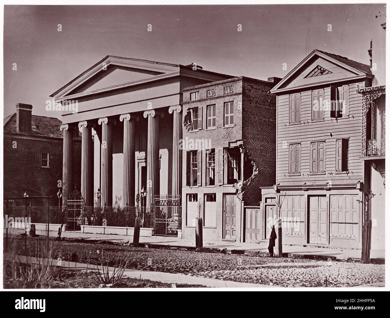 Hibernian Hall, Charleston ca. 1864 George N. Barnard American. Hibernian Hall, Charleston  268245 Stock Photo