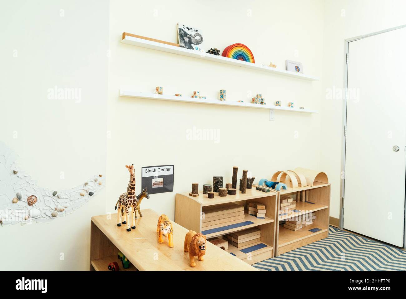 Pre kindergarten classroom and activity center in a private school in