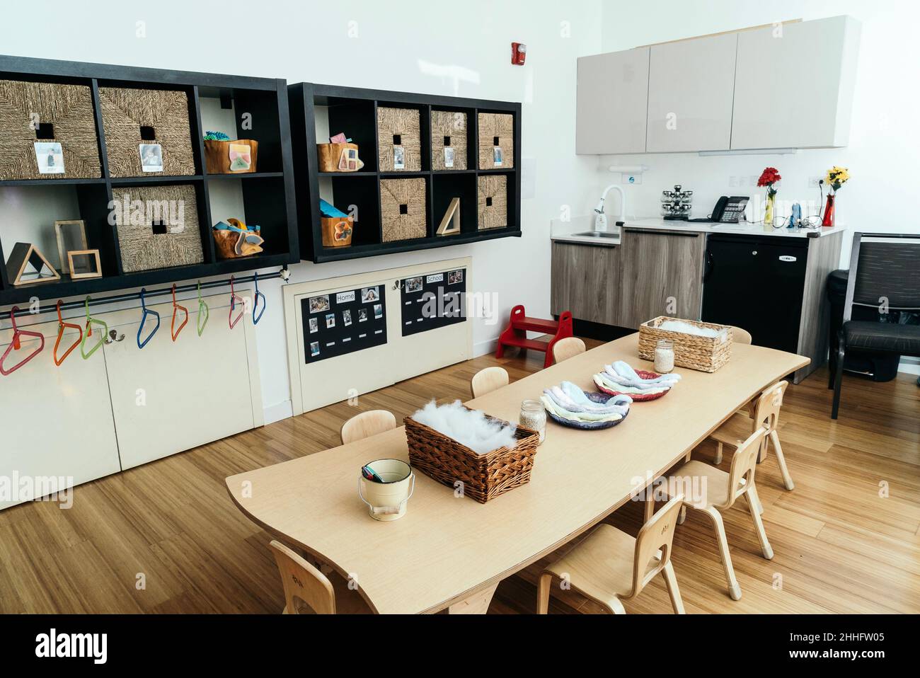 Pre kindergarten classroom and activity center in a private school in