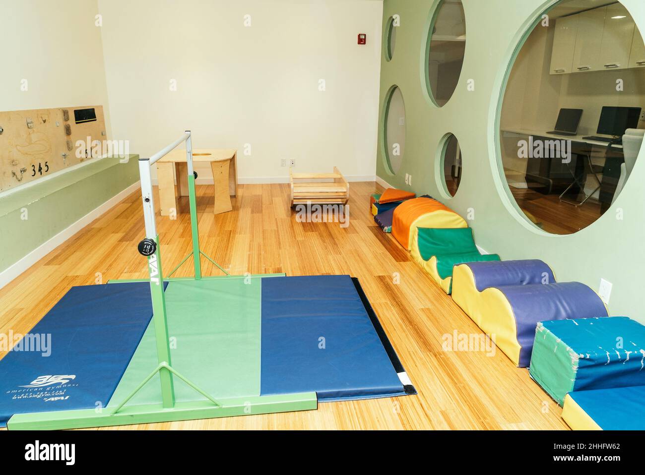Pre kindergarten classroom and activity center in a private school in