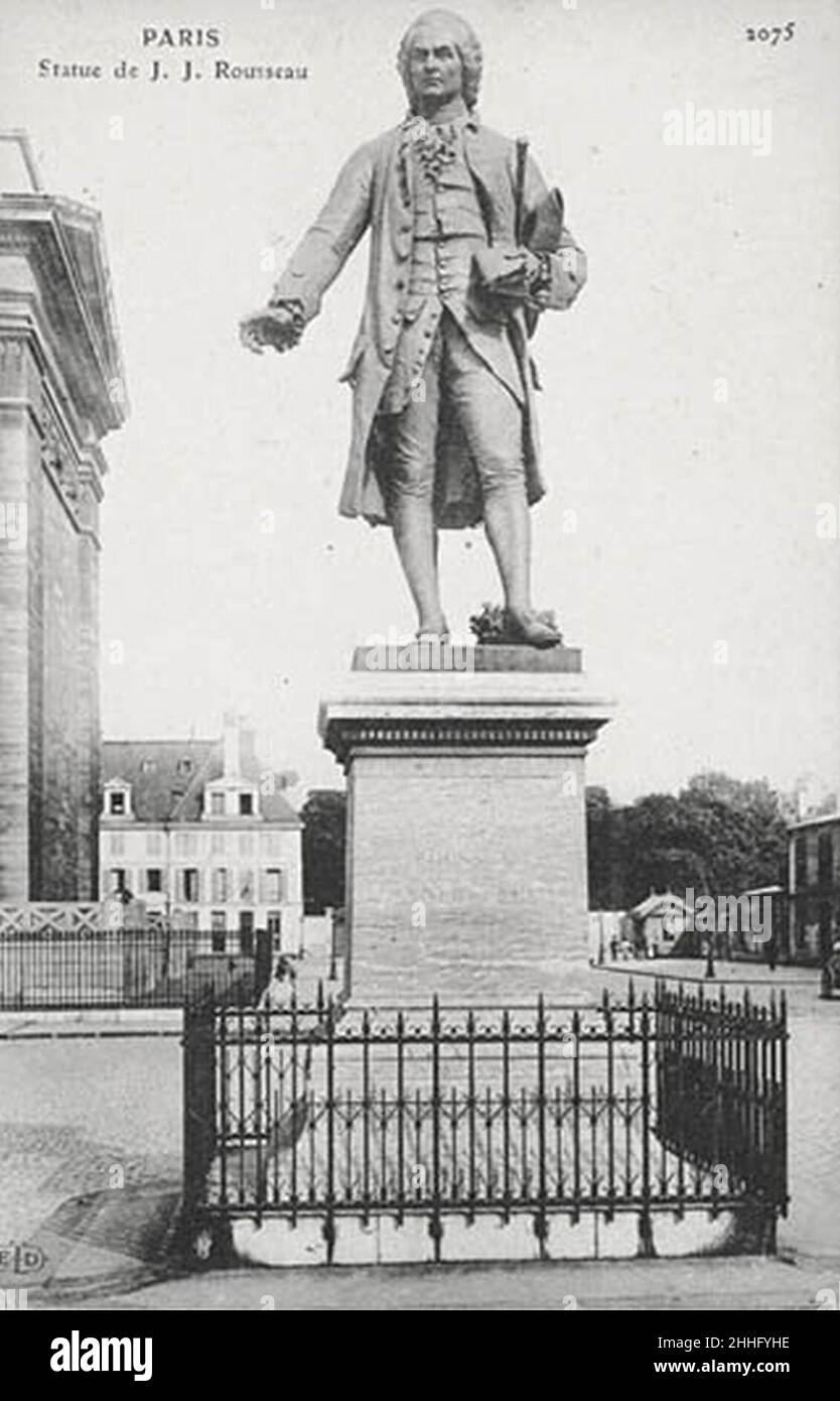 James Rouse Statue Statue Jean-Jacques Rousseau Paris Stock Photo - Alamy