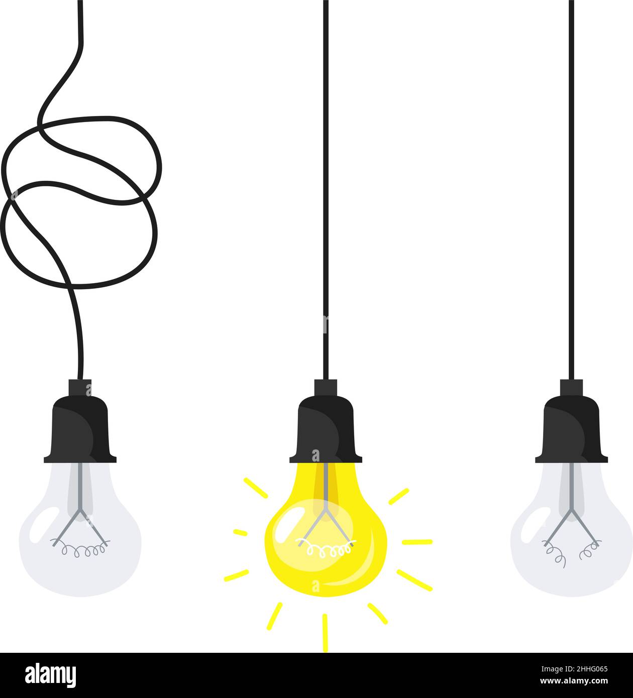 Light bulb burning out glass Stock Vector Images Alamy