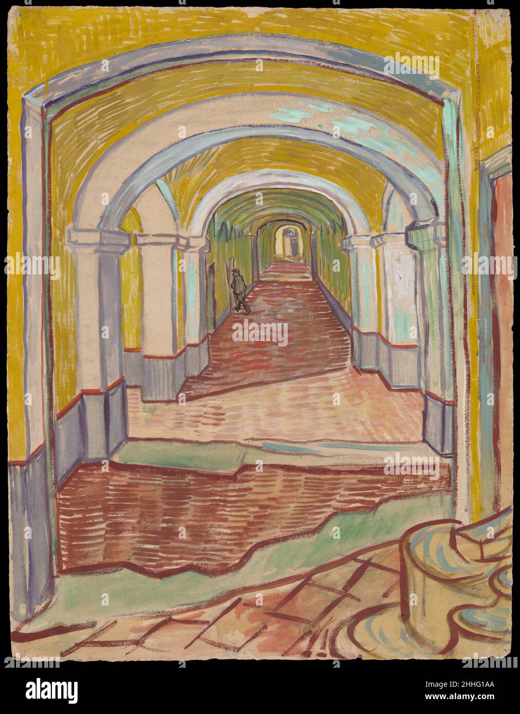Corridor in the Asylum September 1889 Vincent van Gogh Dutch Struggles