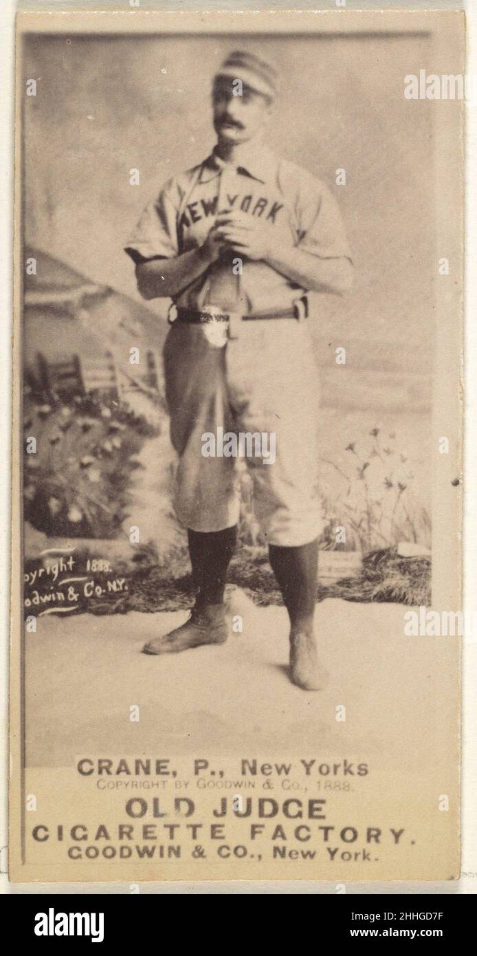 Ed Crane, Pitcher, New York, from the Old Judge series (N172) for Old