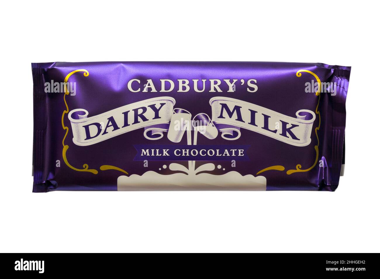 Bar of Cadbury's Dairy Milk milk chocolate bar from box of Cadbury's ...