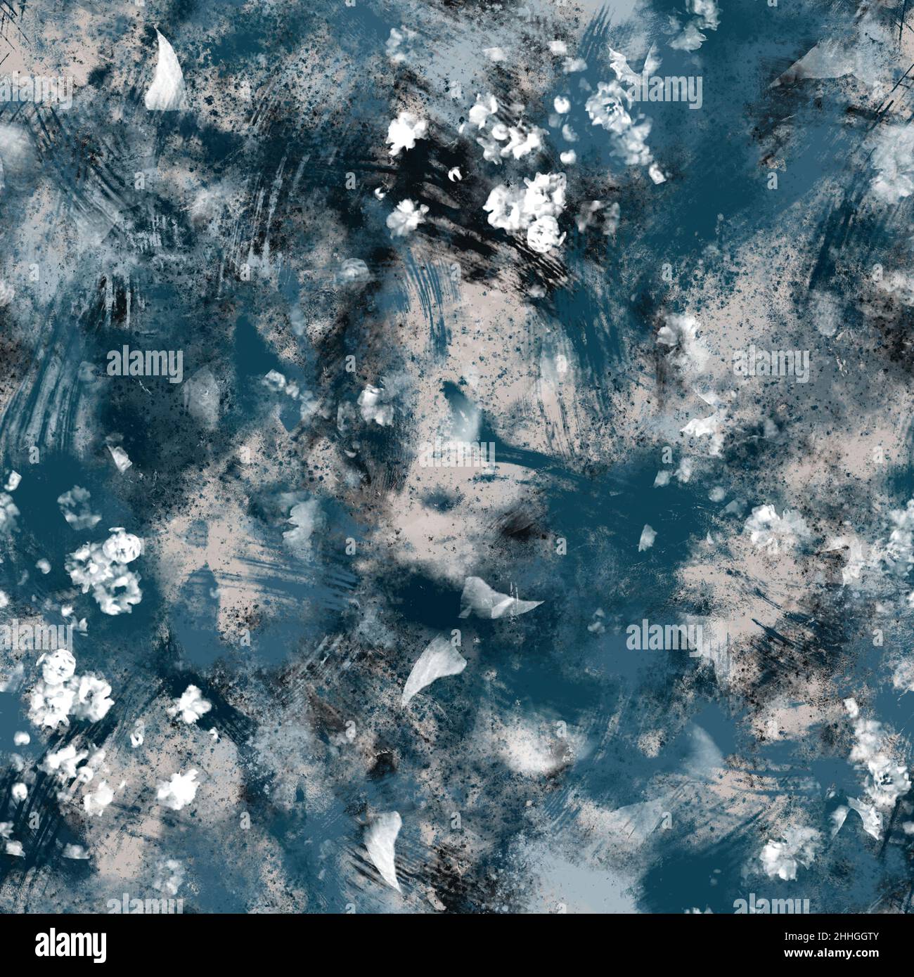 Seamless navy blue and white abstract grungy seamless surface pattern ...