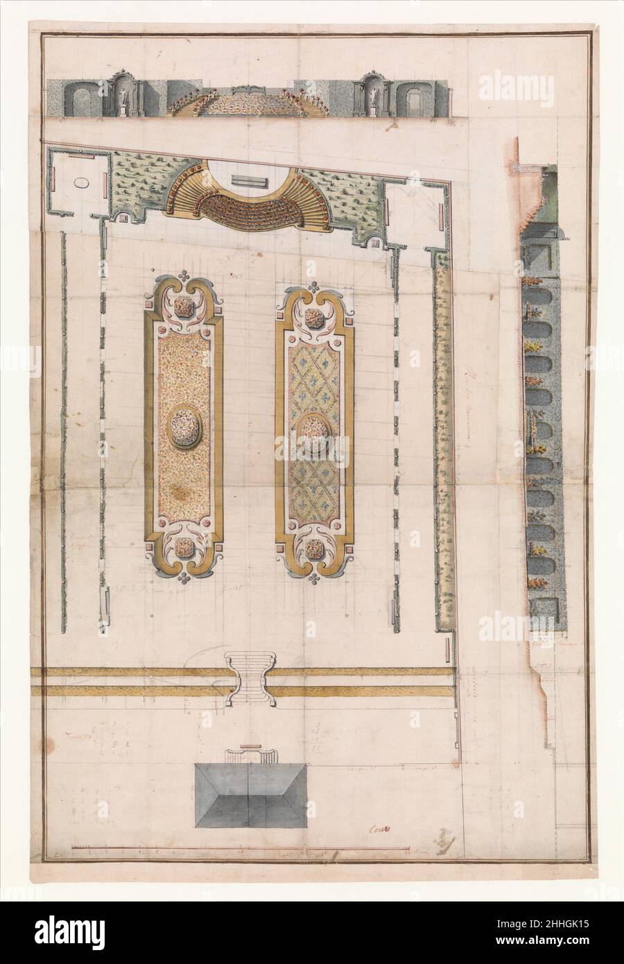 18th century garden drawings hi-res stock photography and images - Alamy