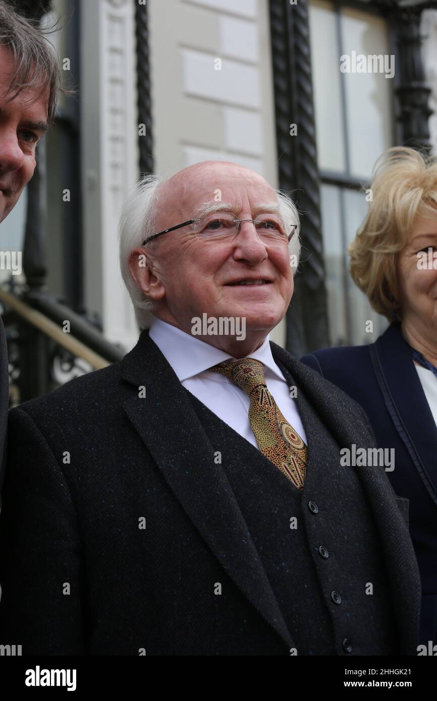 President Michael D Higgins in Dublin, Ireland. Stock Photo