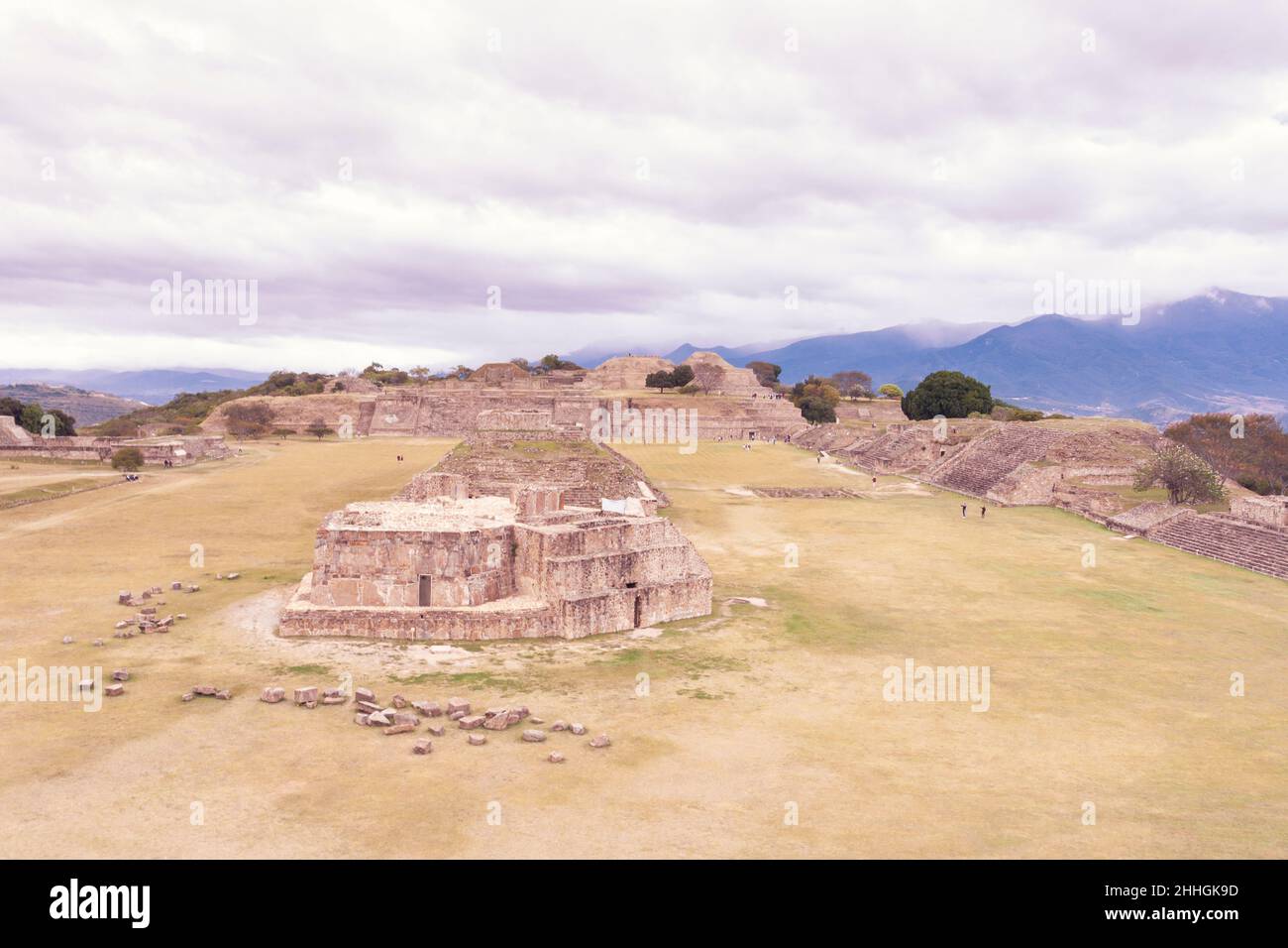 Monte Albán Archaeological site. Oaxaca, Mexico Stock Photo
