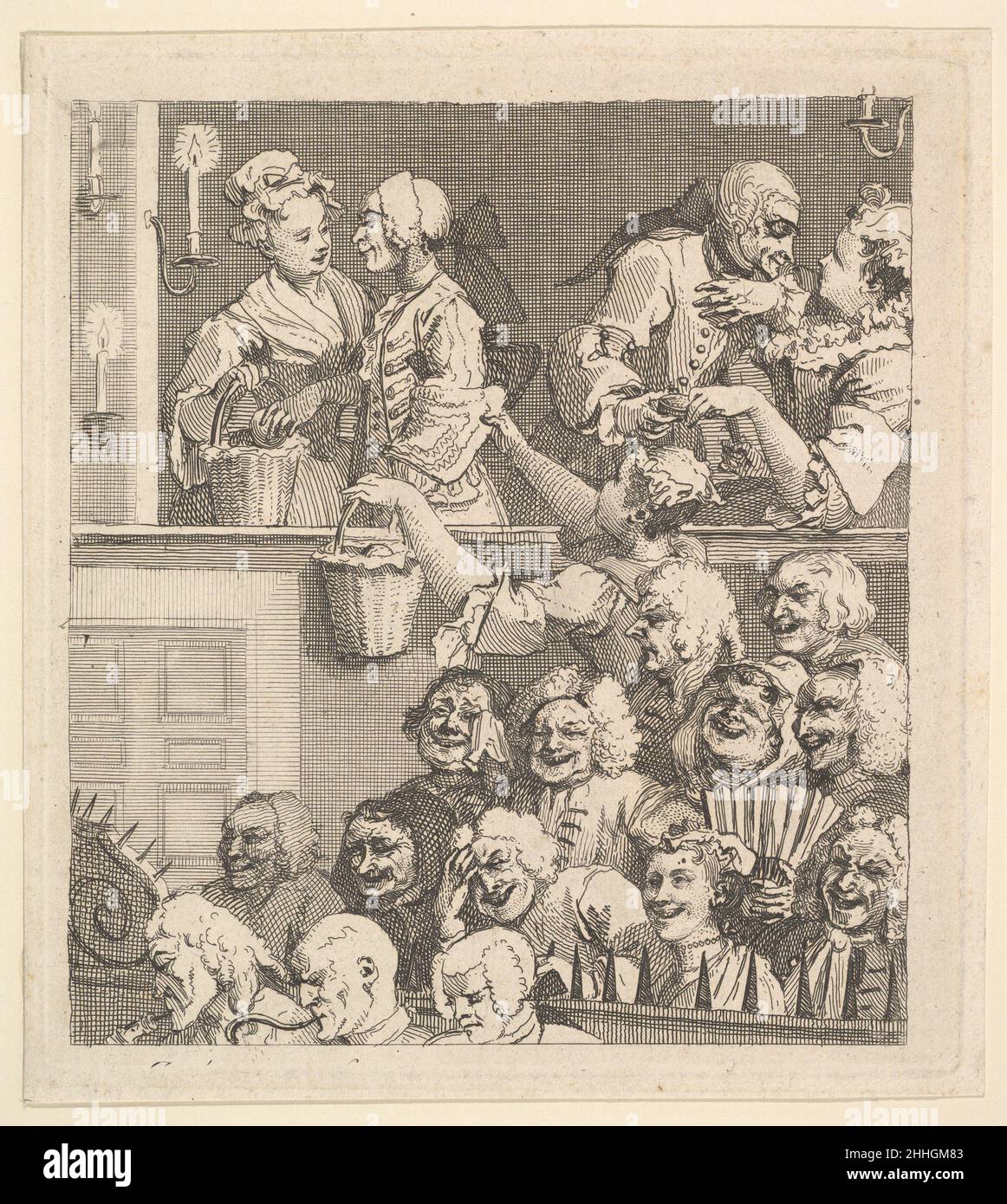 The Laughing Audience December 1733 William Hogarth British. The Laughing Audience  392608 Stock Photo