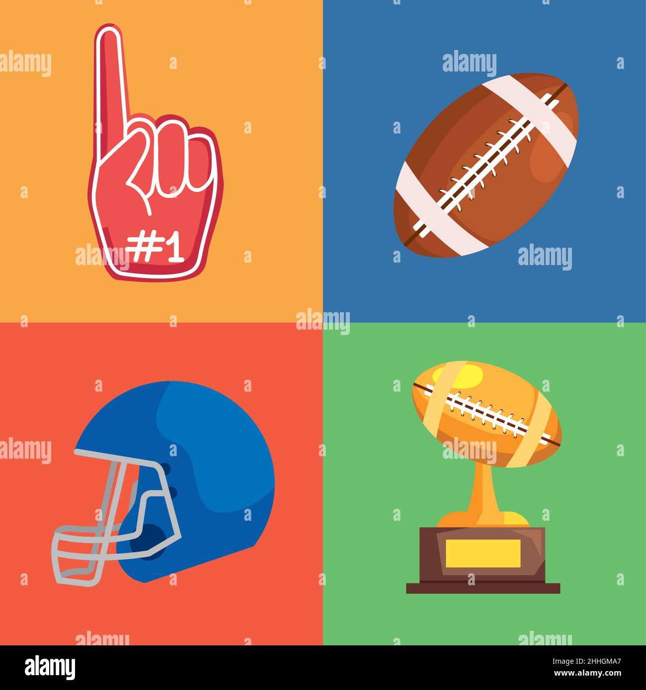 american football four icons Stock Vector Image & Art - Alamy