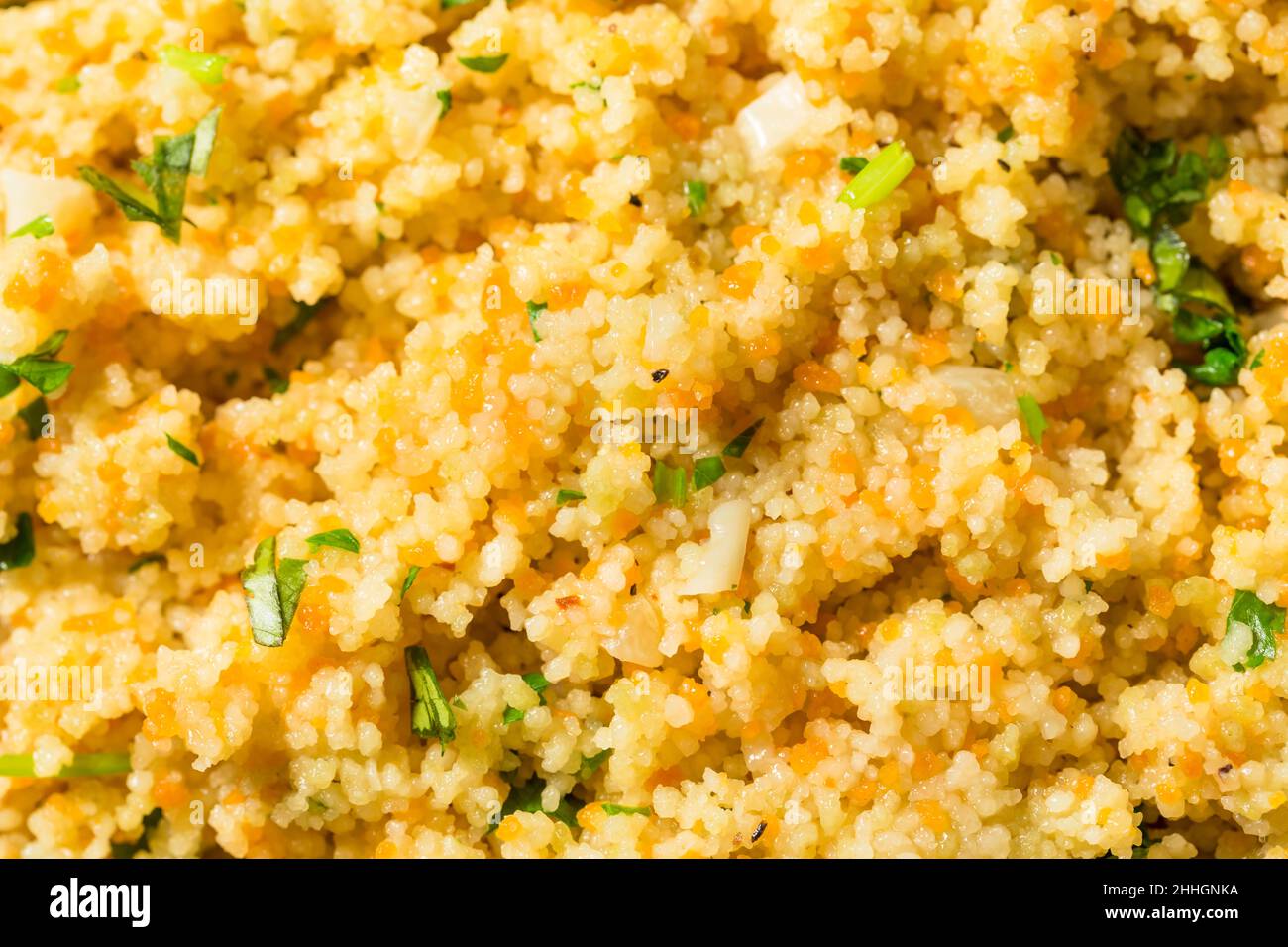 Homemade Healthy Butter and Herb Couscous with Lemon Stock Photo Alamy