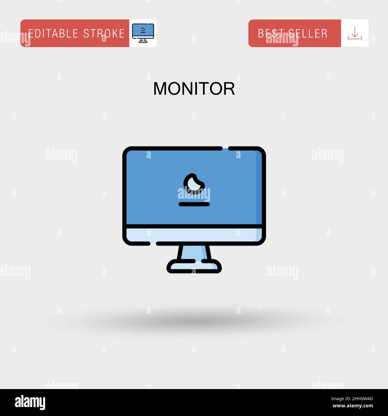 Monitor Simple vector icon Stock Vector Image & Art - Alamy