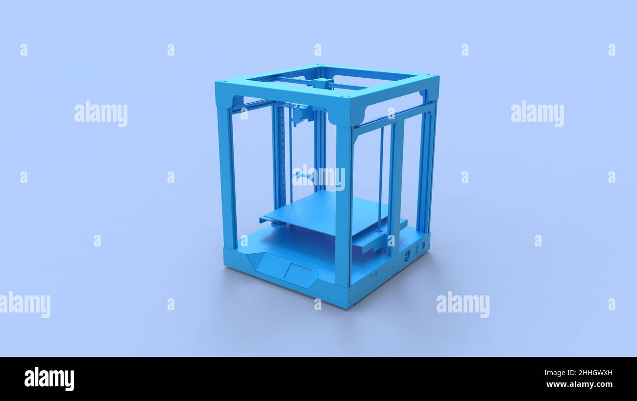3D rendering of a 3d printer desktop manufacturing machine used for ...