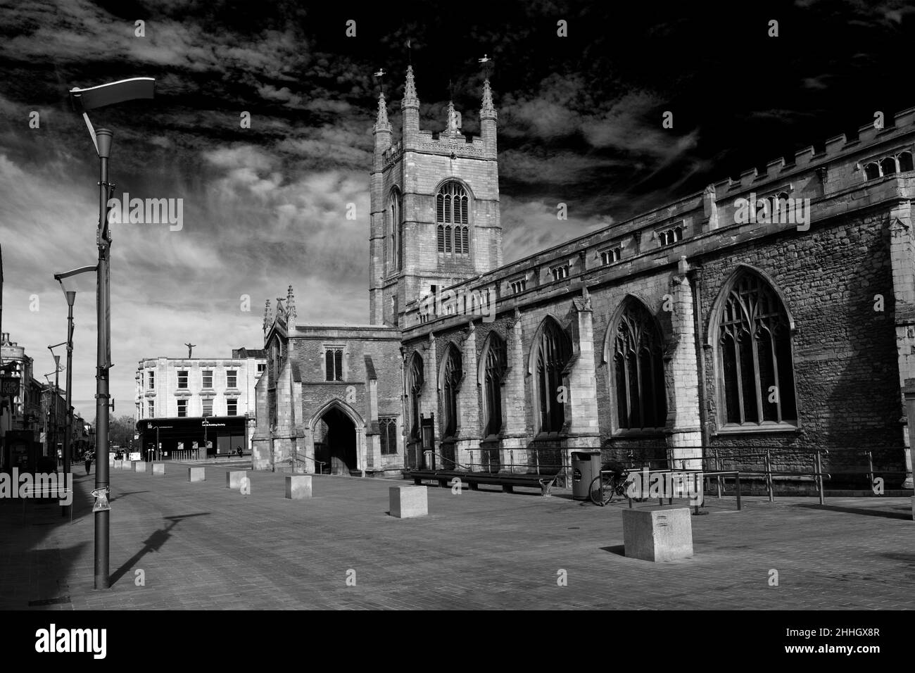 St Johns church, Cathedral square, Peterborough City; Cambridgeshire; England Stock Photo