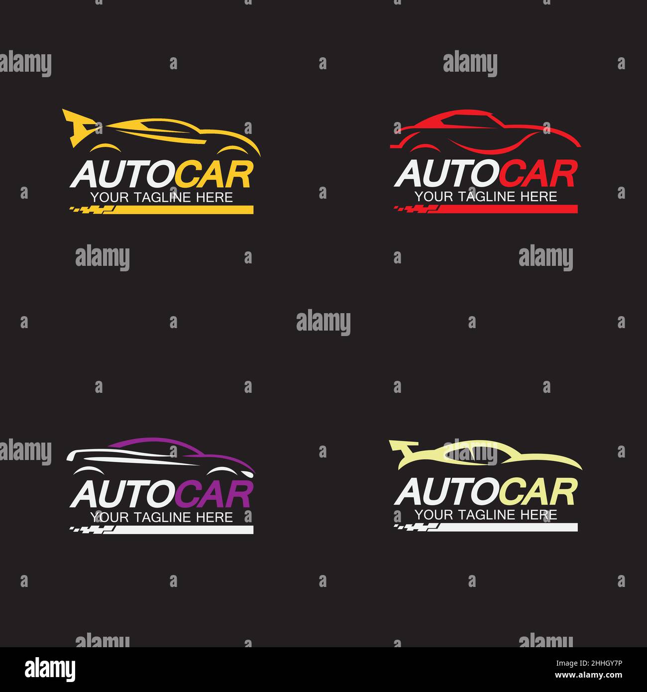 Set Auto car logo symbol icon vector design template Stock Vector