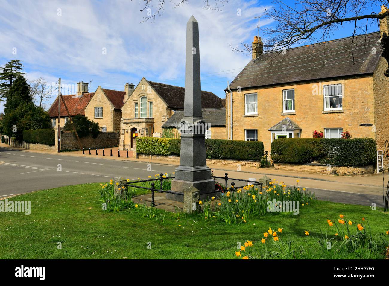 The village green at Harrold village, Bedfordshire County, England, UK