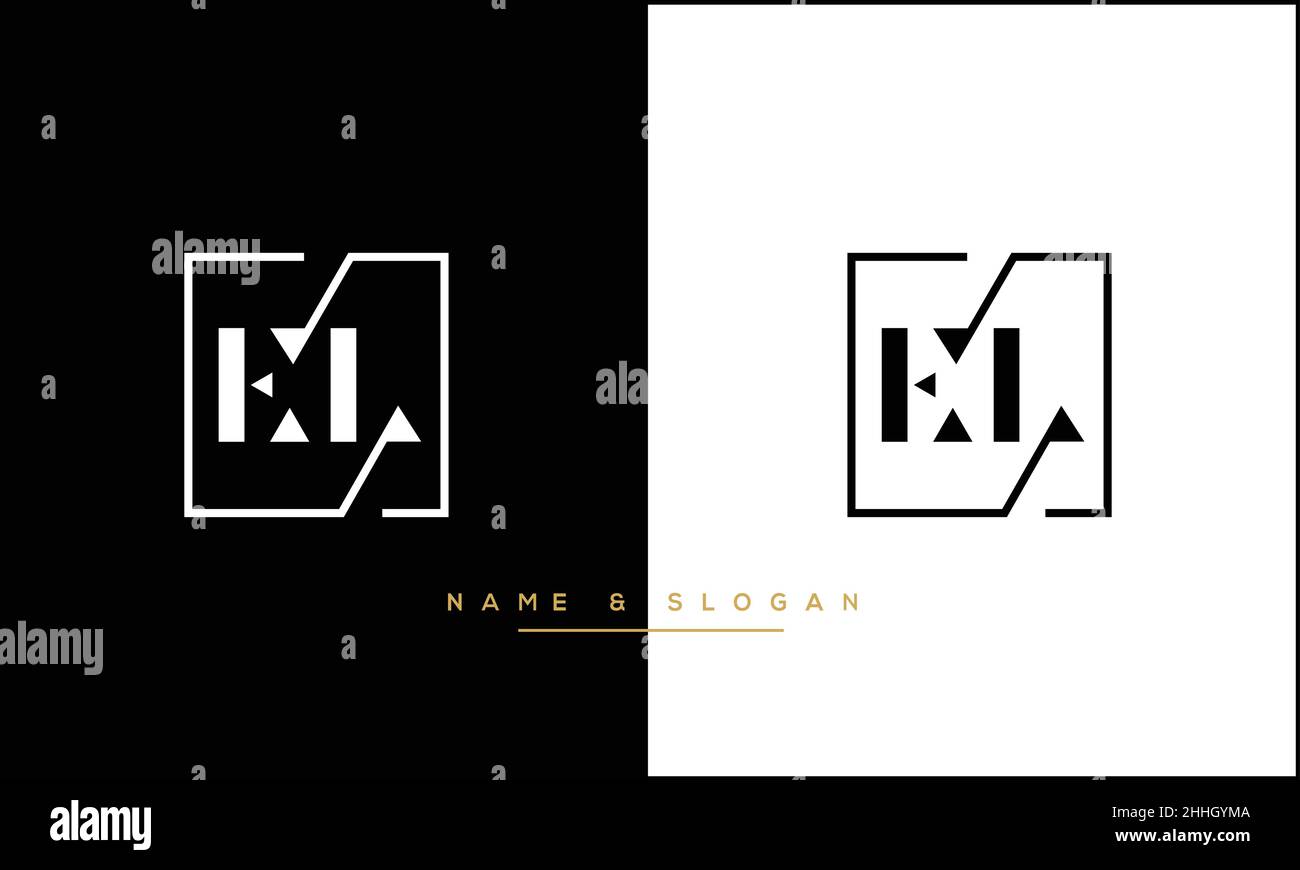 EL, LE Abstract Letters Logo MONOGRAM Stock Vector