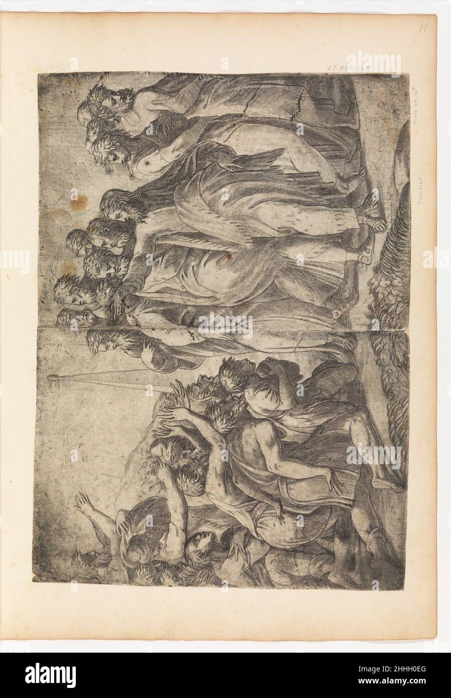 Christ Healing the Lepers ca. 1545 (?) Andrea Schiavone (Andrea Meldola) Italian In Mariette Album, folio 19. Christ Healing the Lepers  366320 Stock Photo