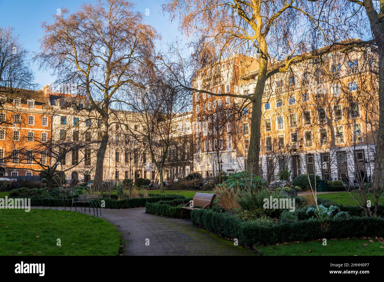 St James's Square Garden in the upmarket St James's area, City of ...