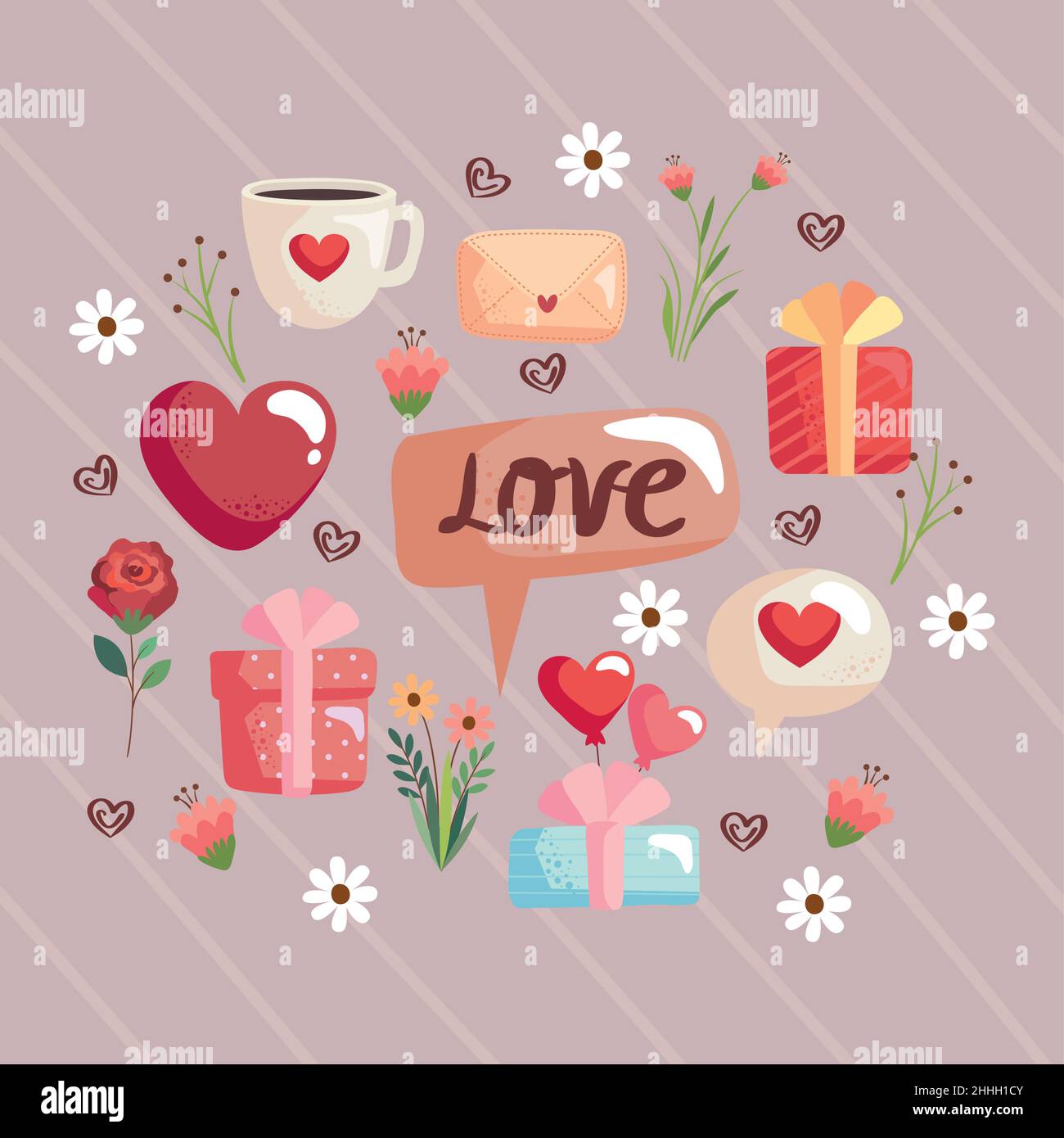 nine valentines day icons Stock Vector Image & Art - Alamy