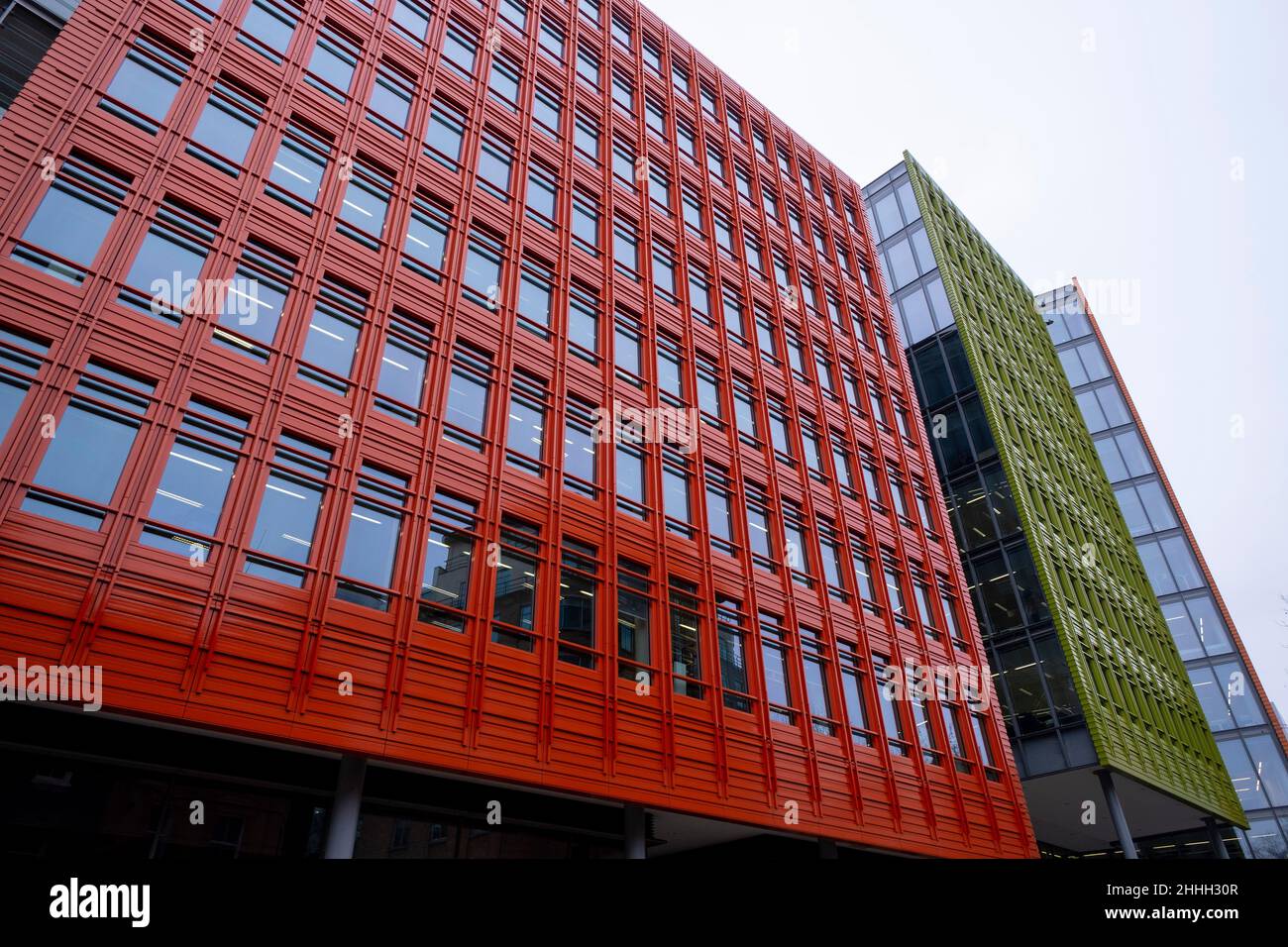 Multicoloured offices of Google on St Giles High Street on 21st January 2022 in London, United Kingdom. Google recently announced a deal to buy the building, despite uncertainty as to whether people will return to office working. Google LLC is an American multinational technology company that specializes in Internet-related services and products, which include online advertising technologies, a search engine, cloud computing, software, and hardware. Stock Photo