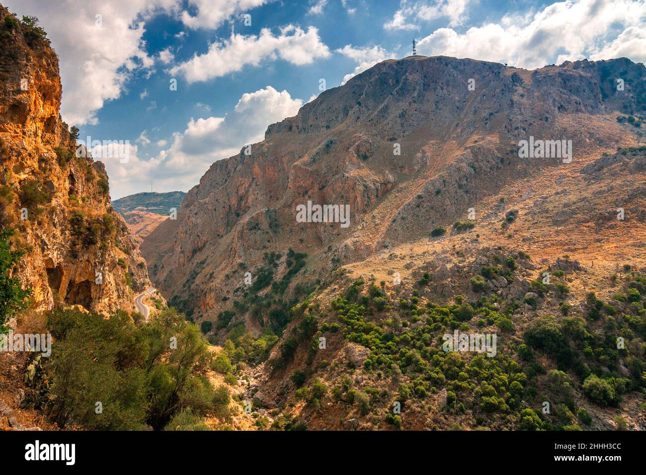 A wild mountain landscape near cave of Agia Sofia in the inland of ...