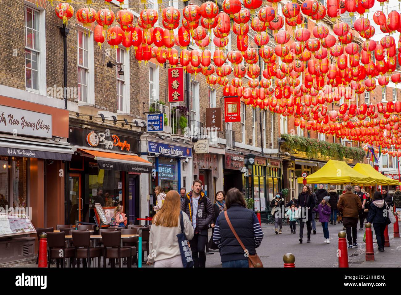 Lisle Street in China town, London Stock Photo