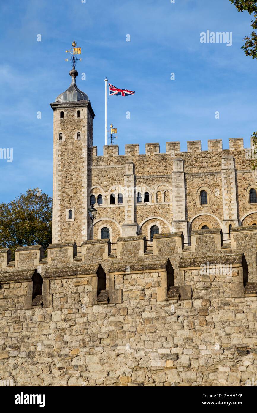 The White Tower in the Tower of London Stock Photo