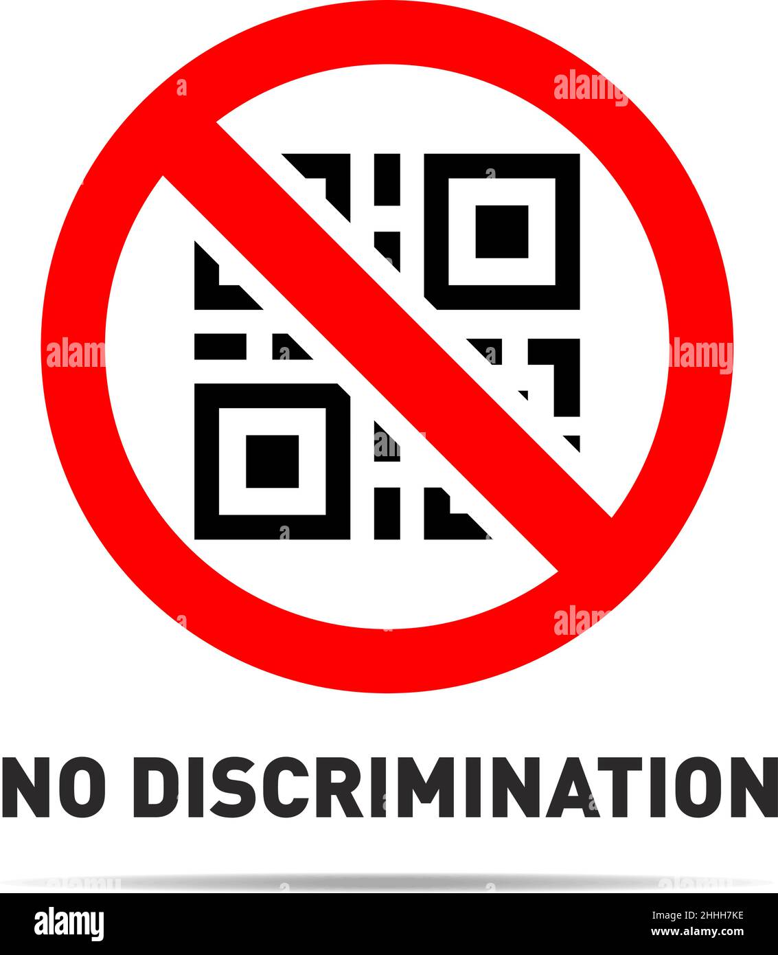 No forced QR encoding, no discrimination sign. Vector on transparent background Stock Vector