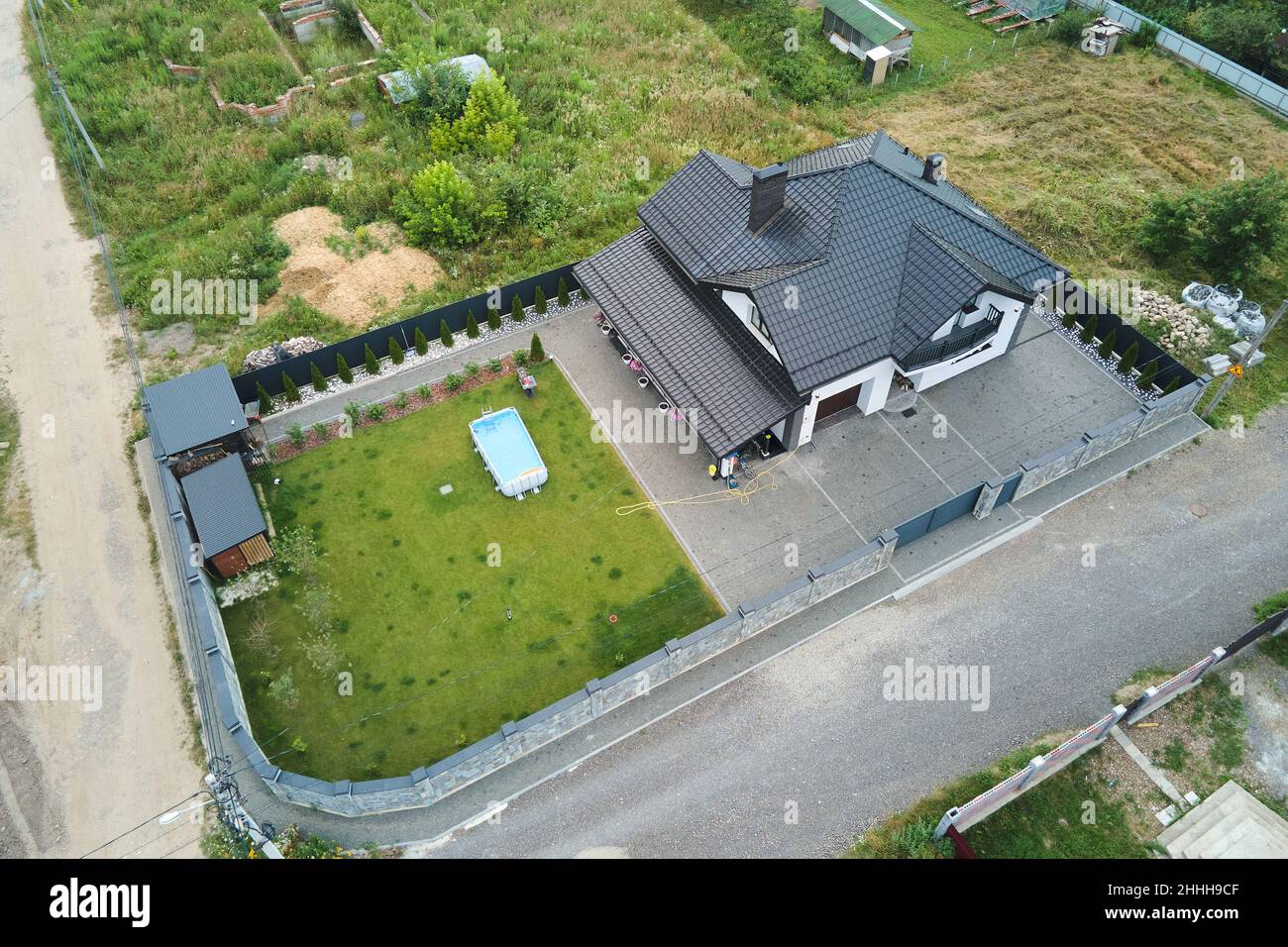 Photo inspiration: Picture Idea: Mansion Aerial Luxury Home Private Hi Res Stock Photography And