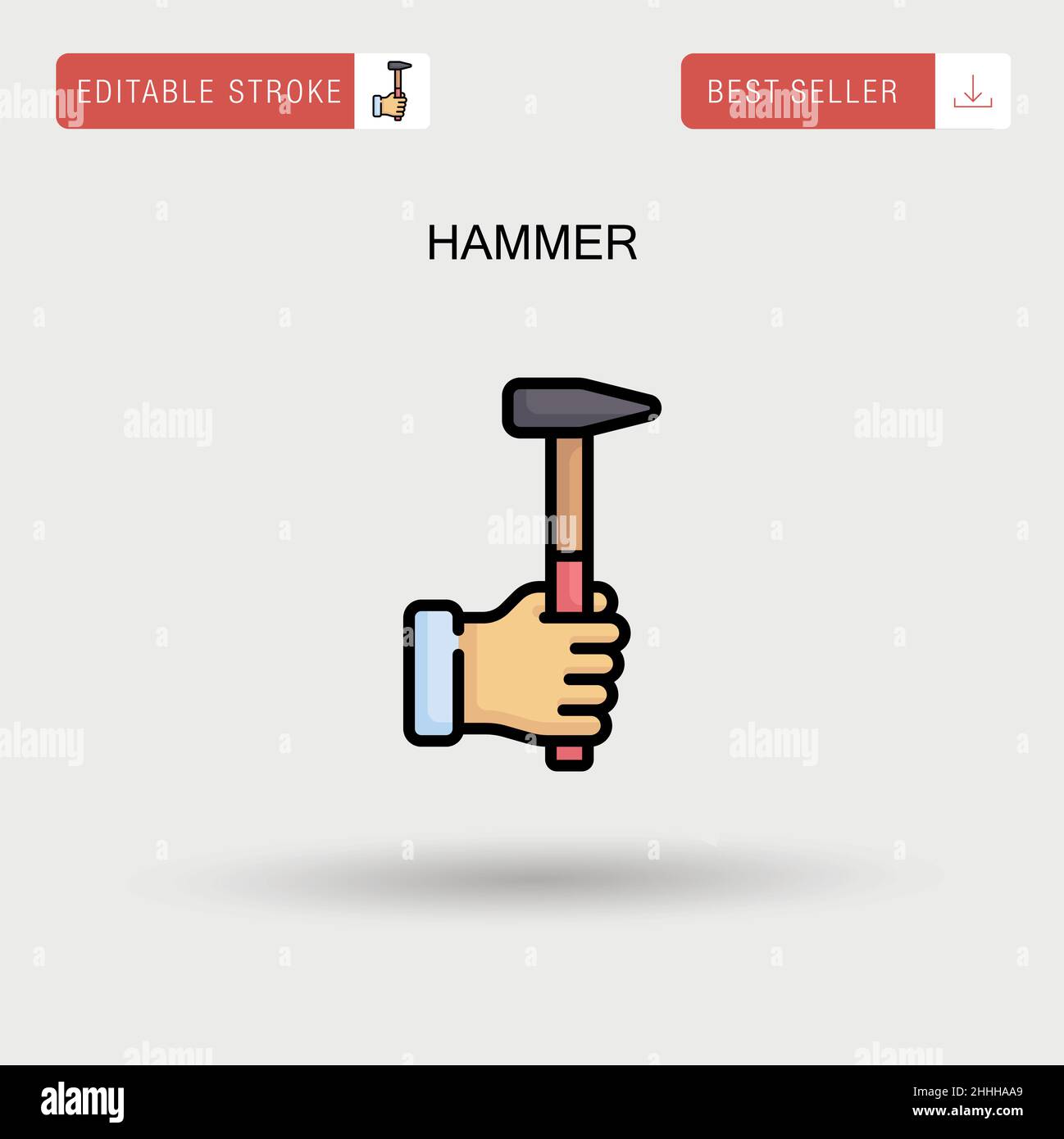 Hammer Simple vector icon Stock Vector Image & Art - Alamy