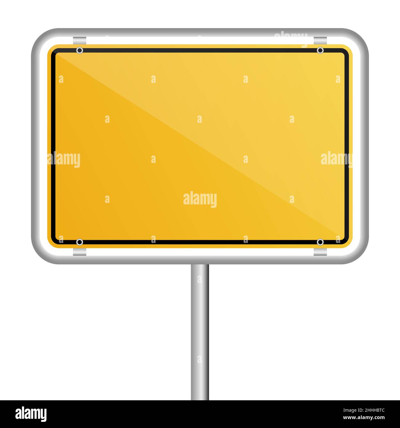 german town sign colored yellow with free copy space vector file Stock Vector