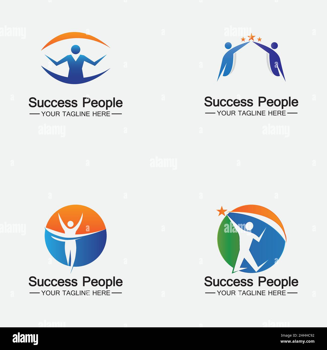 Set Success People Logo Vector Design Template Stock Vector Image & Art ...