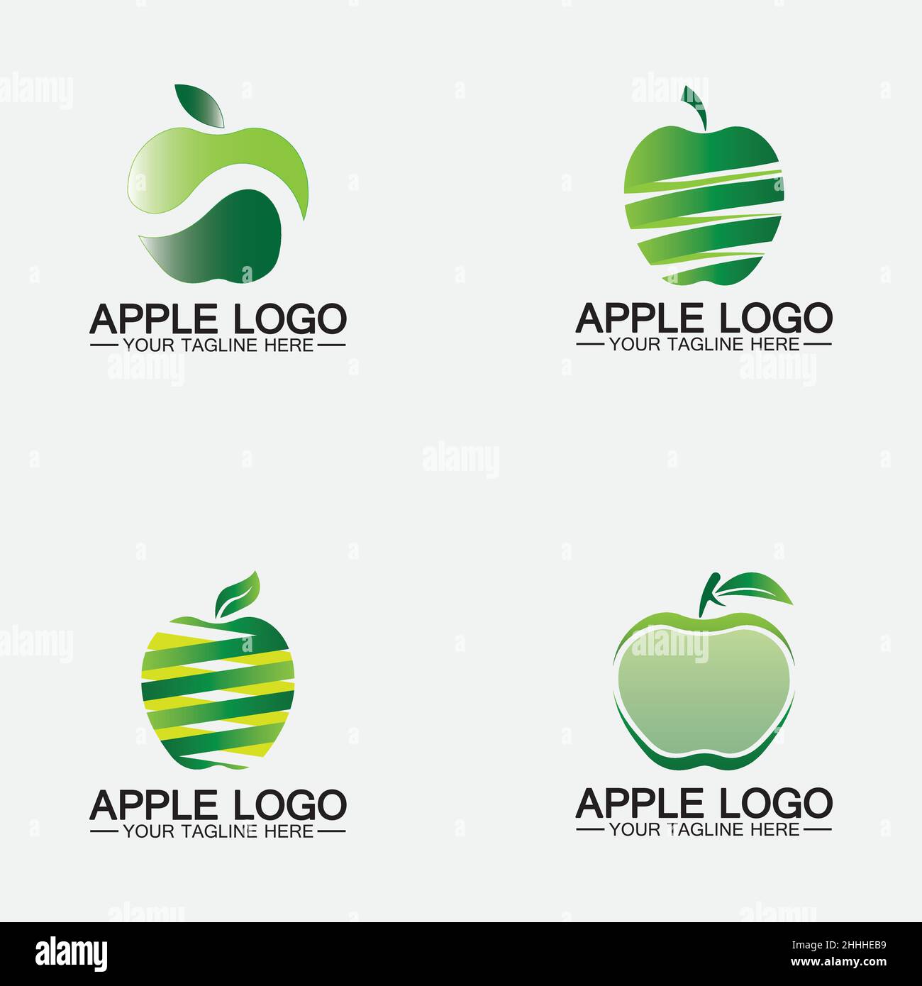 Set Apple logo. fruit healthy food design.Apple logo design inspiration ...