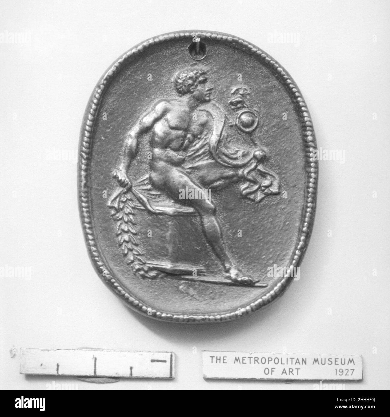 Diomedes and the Palladium probably second half 15th century Italian Some of the grandest figures of their respective eras, from Lorenzo the Magnificent to Catherine the Great, were ardent collectors of ancient glyptics. Connoisseurs were well aware of the praise that the writers of antiquity had heaped on specific cameo carvers. Copies initially reached the wider public in the form of bronze replicas and, later, engravings. Inevitably, the rage for cameos entailed a certain amount of forgery and twisting of facts.The carnelian original, owned by Pope Paul II, then by Lorenzo de' Medici, is no Stock Photo