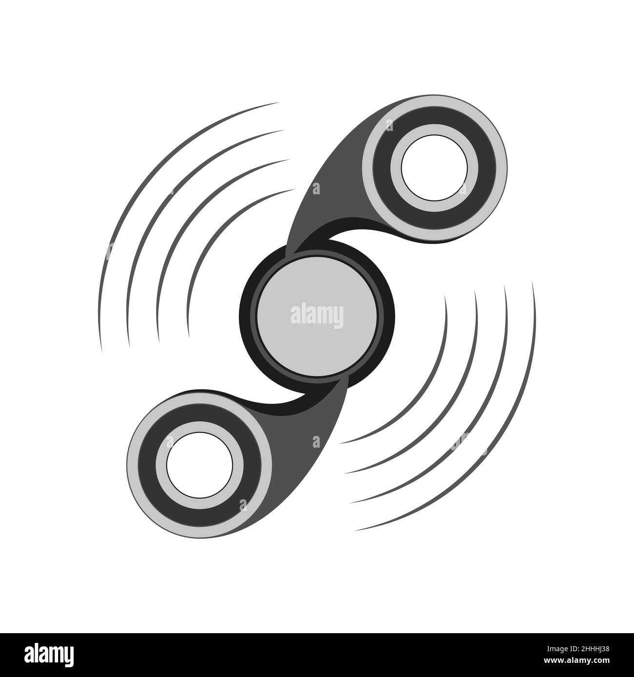 Hand spinner icon, isolated on white background. Vector illustration ...